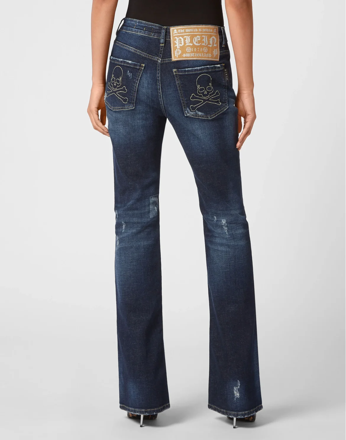 Denim Trousers Flare fit Skull&Bones, цвет: Синий