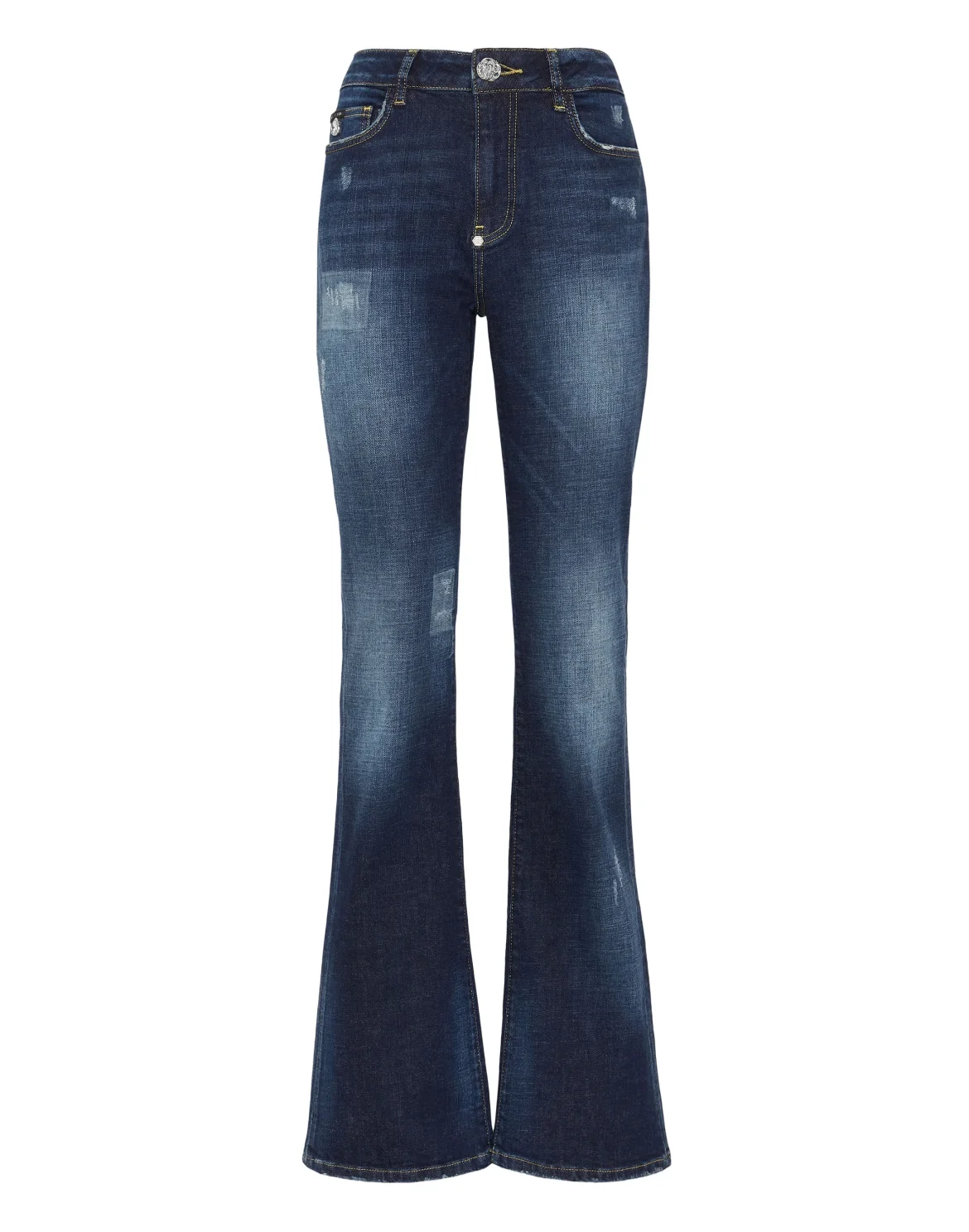 Denim Trousers Flare fit Skull&Bones, цвет: Синий