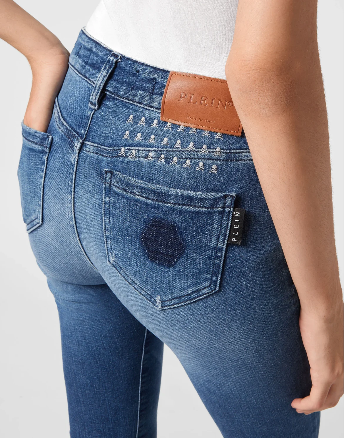 Denim Jeggings Skull&Bones, цвет: Синий