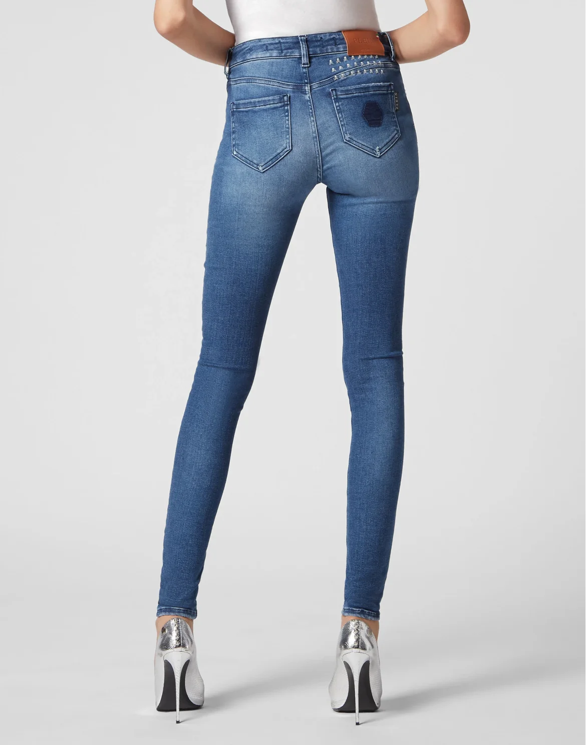 Denim Jeggings Skull&Bones, цвет: Синий