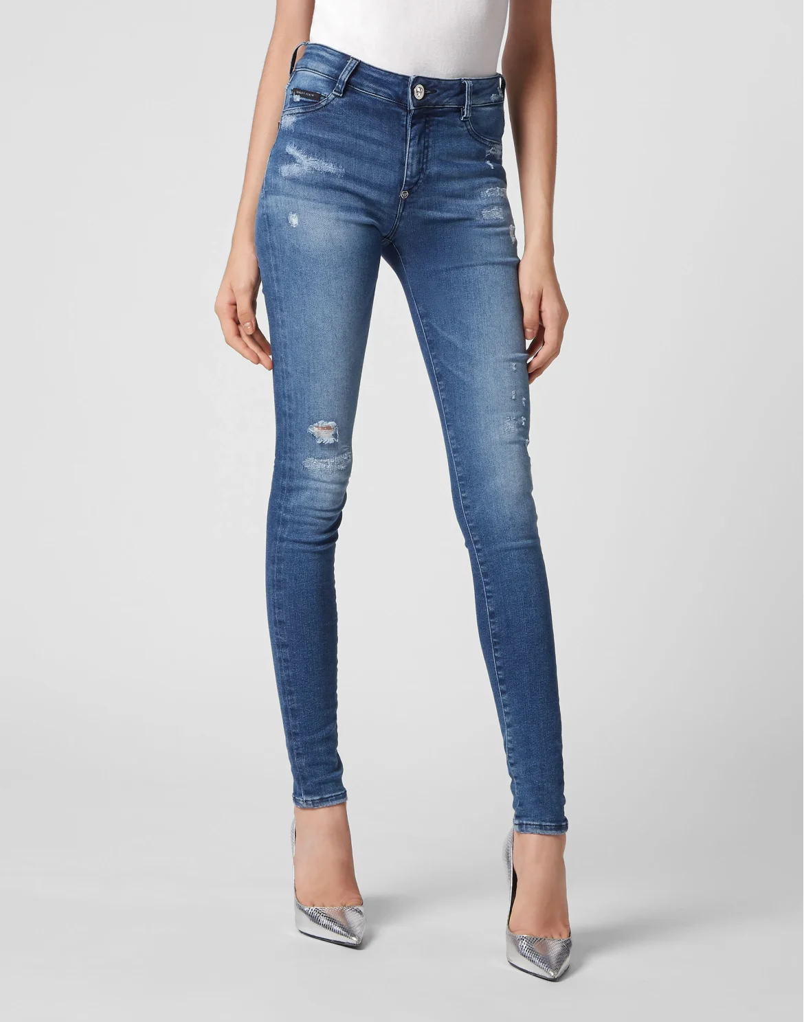 Denim Jeggings Skull&Bones, цвет: Синий