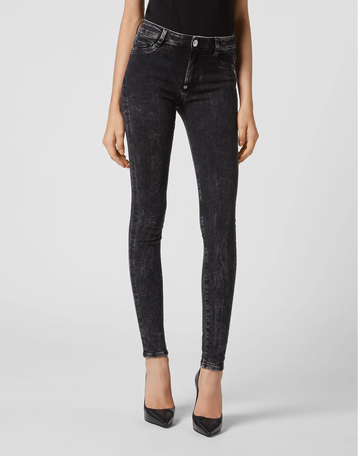 Denim Jeggings Skull&Bones, цвет: Черный