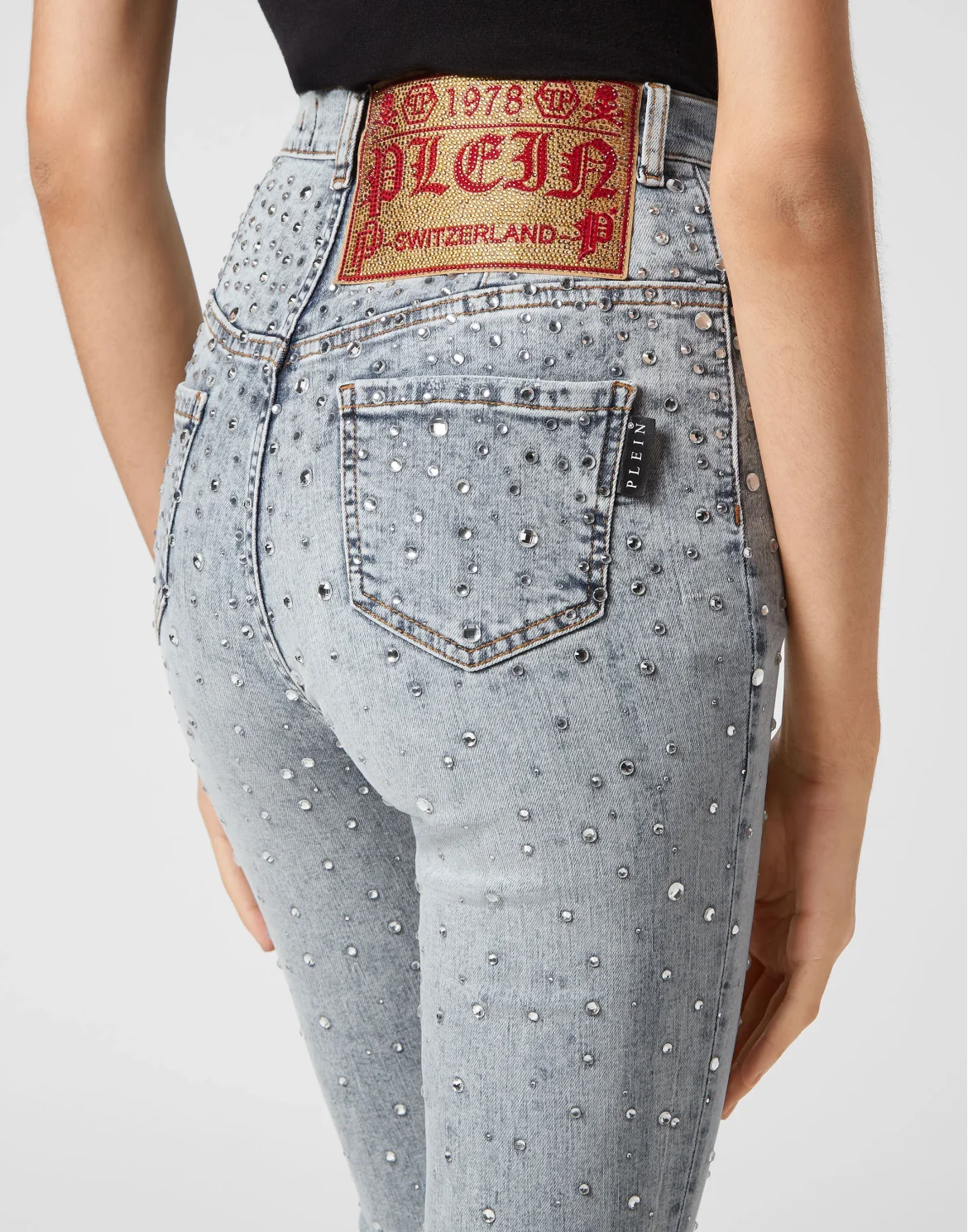 Denim Super High Waist Jegging Crystal Rain, цвет: Синий