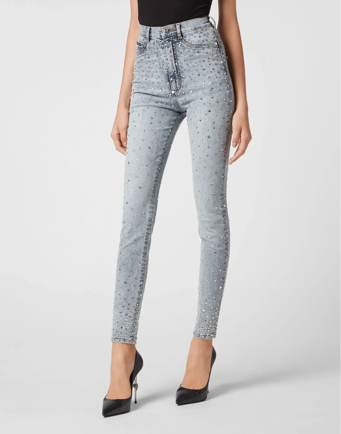 Denim Super High Waist Jegging Crystal Rain, цвет: Синий