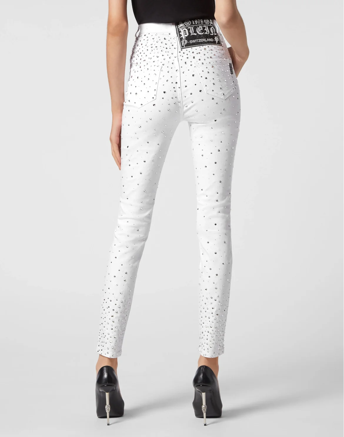 Denim Super High Waist Jegging Crystal Rain, цвет: Белый