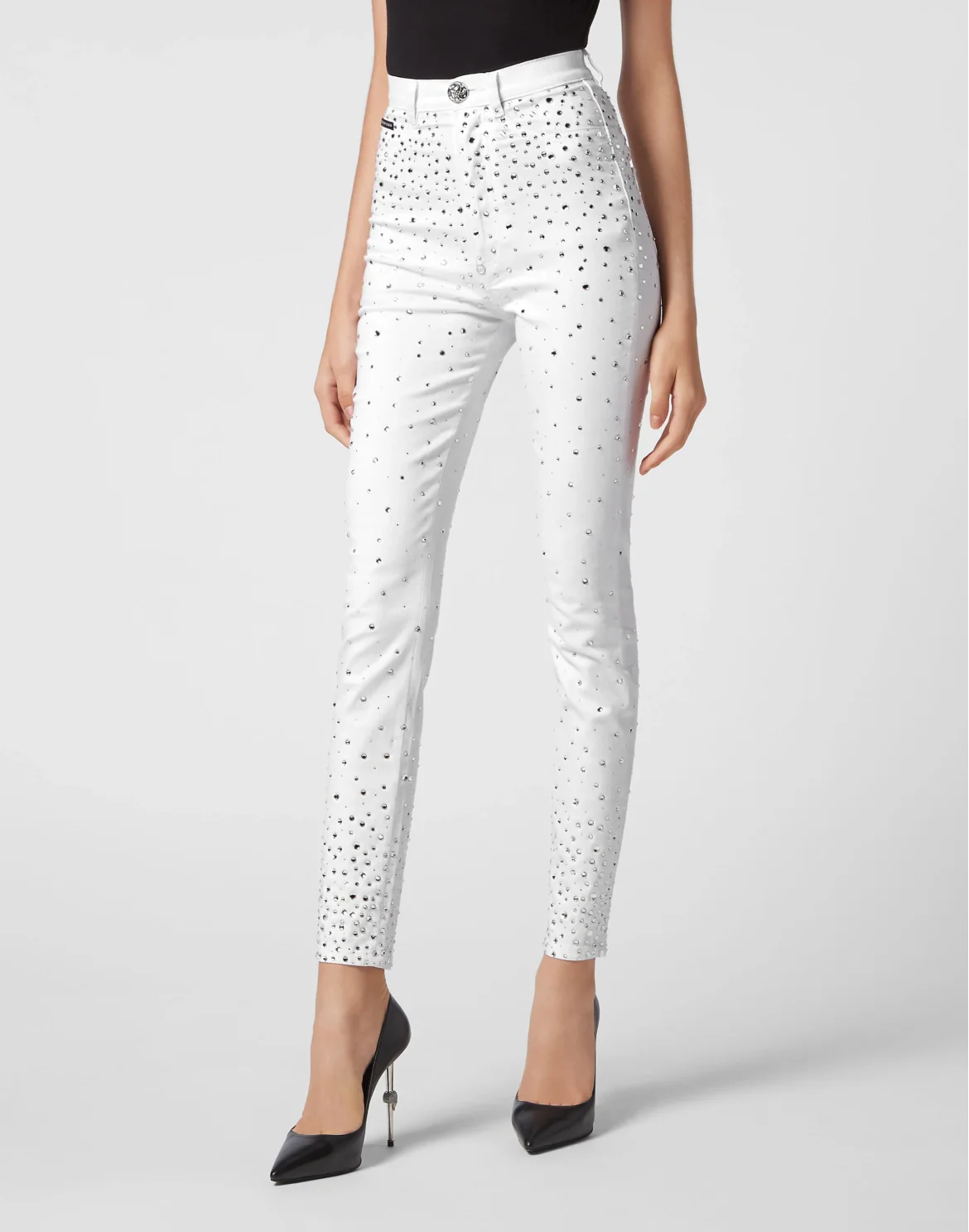 Denim Super High Waist Jegging Crystal Rain, цвет: Белый