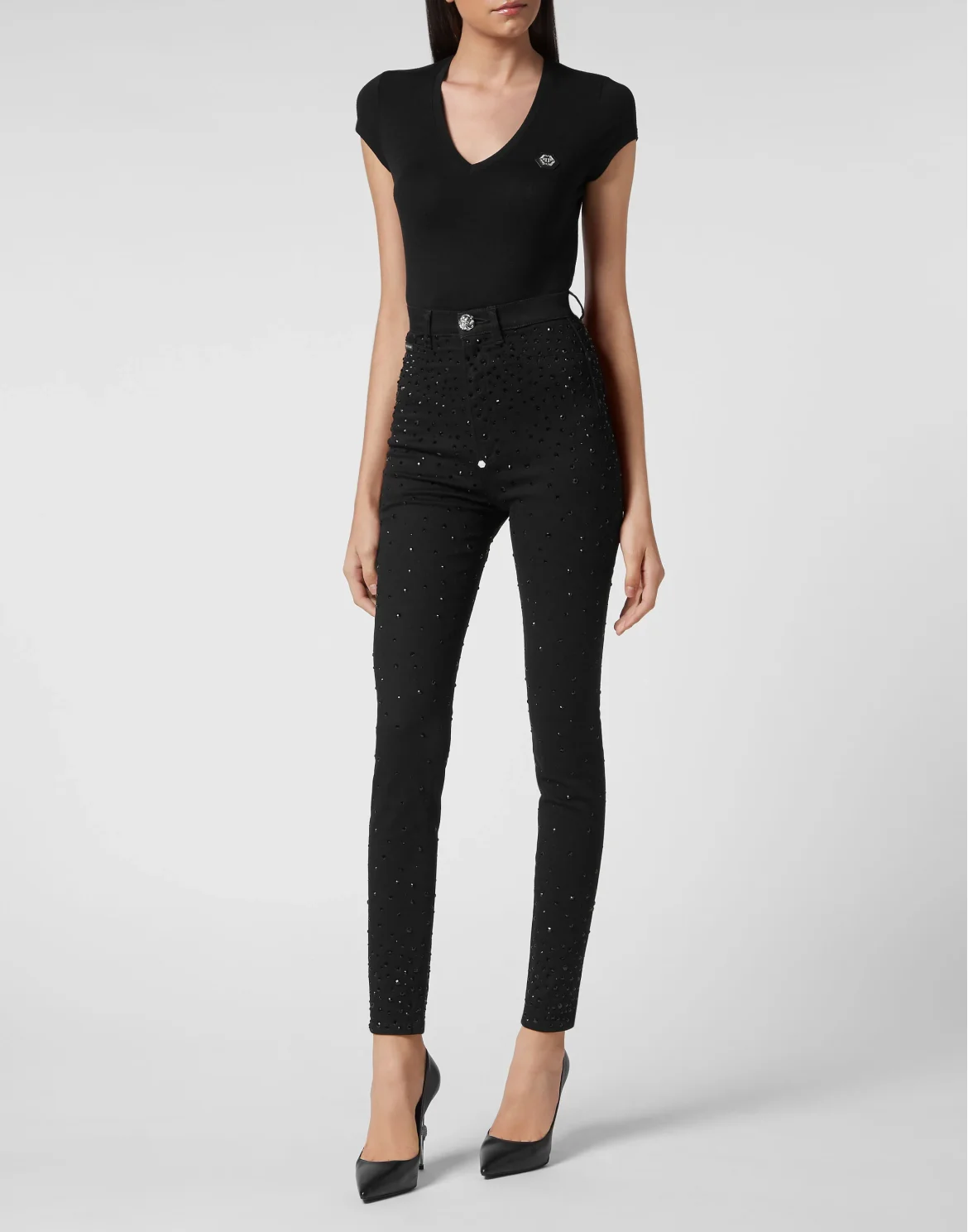 Denim Super High Waist Jegging Crystal Rain, цвет: Черный