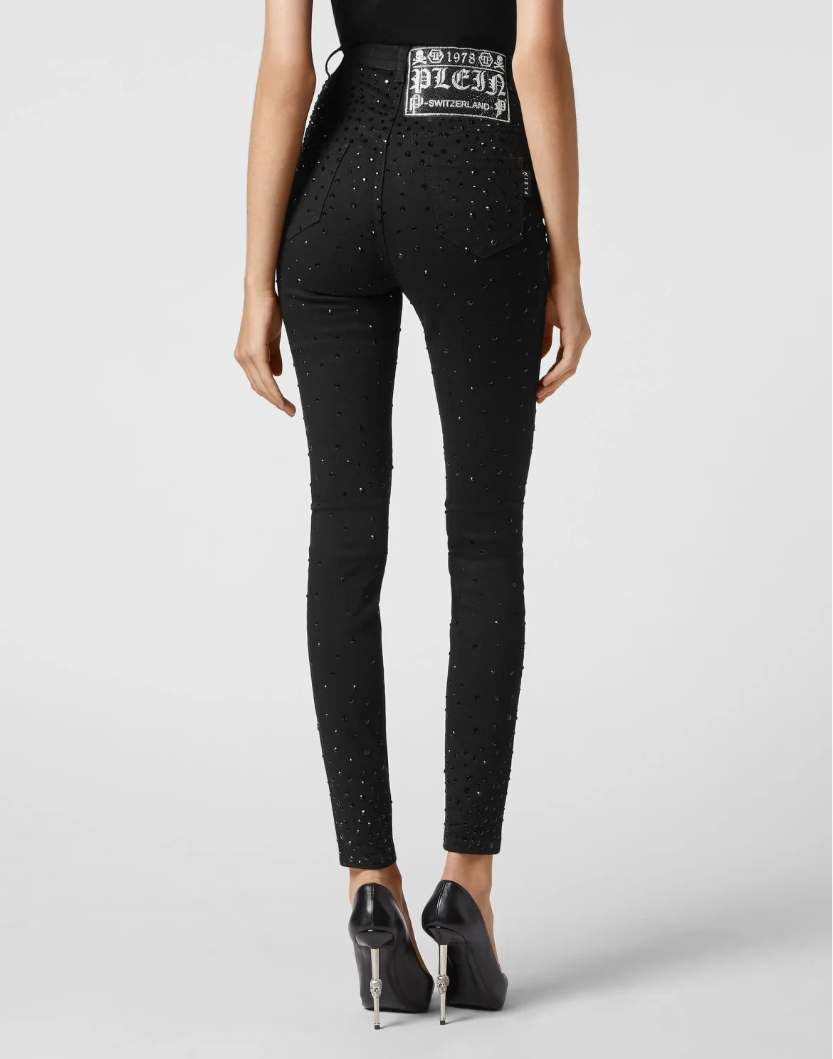 Denim Super High Waist Jegging Crystal Rain, цвет: Черный