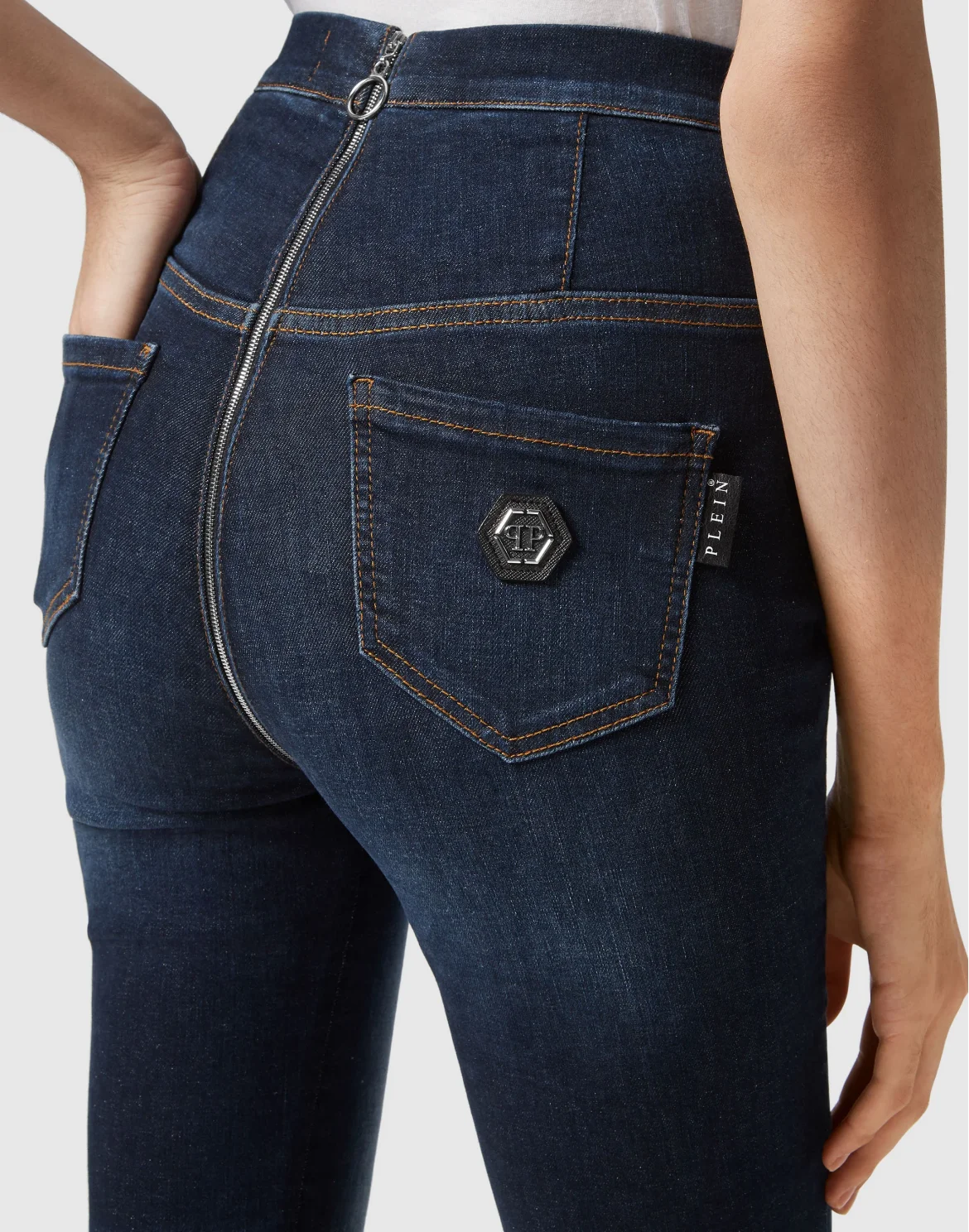 Super High Waist Jegging Zipped, цвет: Синий