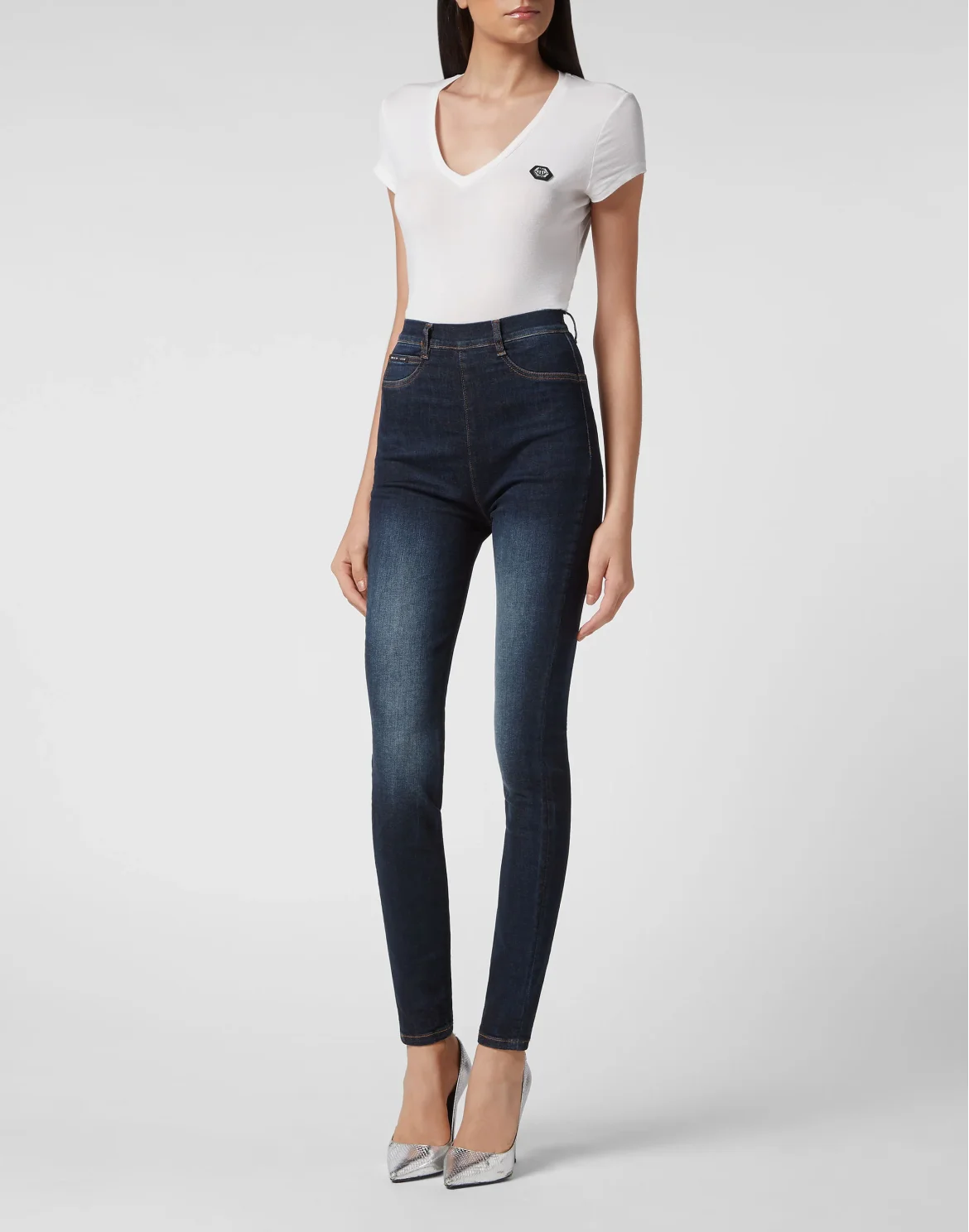 Super High Waist Jegging Zipped, цвет: Синий
