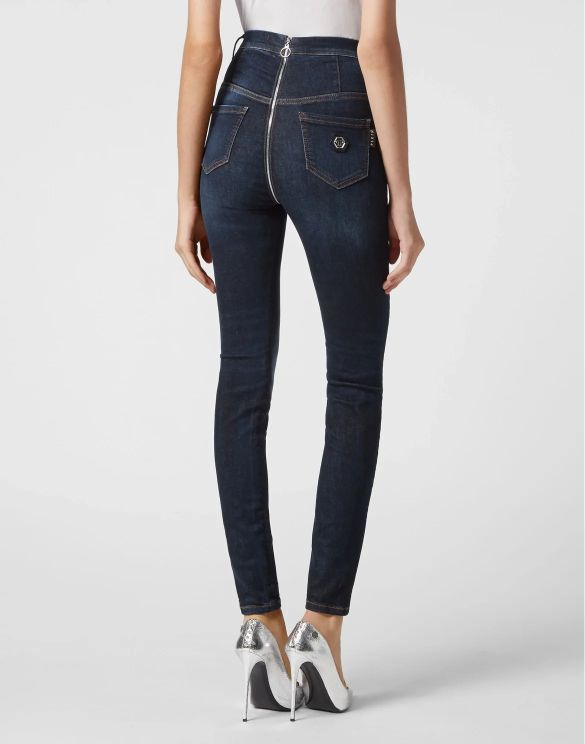 Super High Waist Jegging Zipped, цвет: Синий