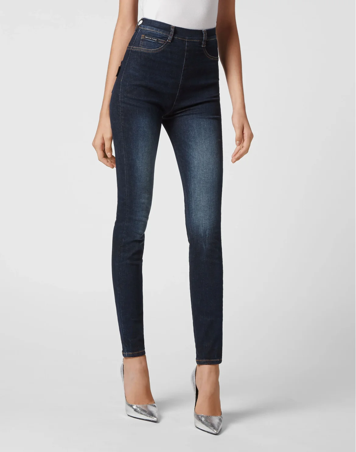 Super High Waist Jegging Zipped, цвет: Синий