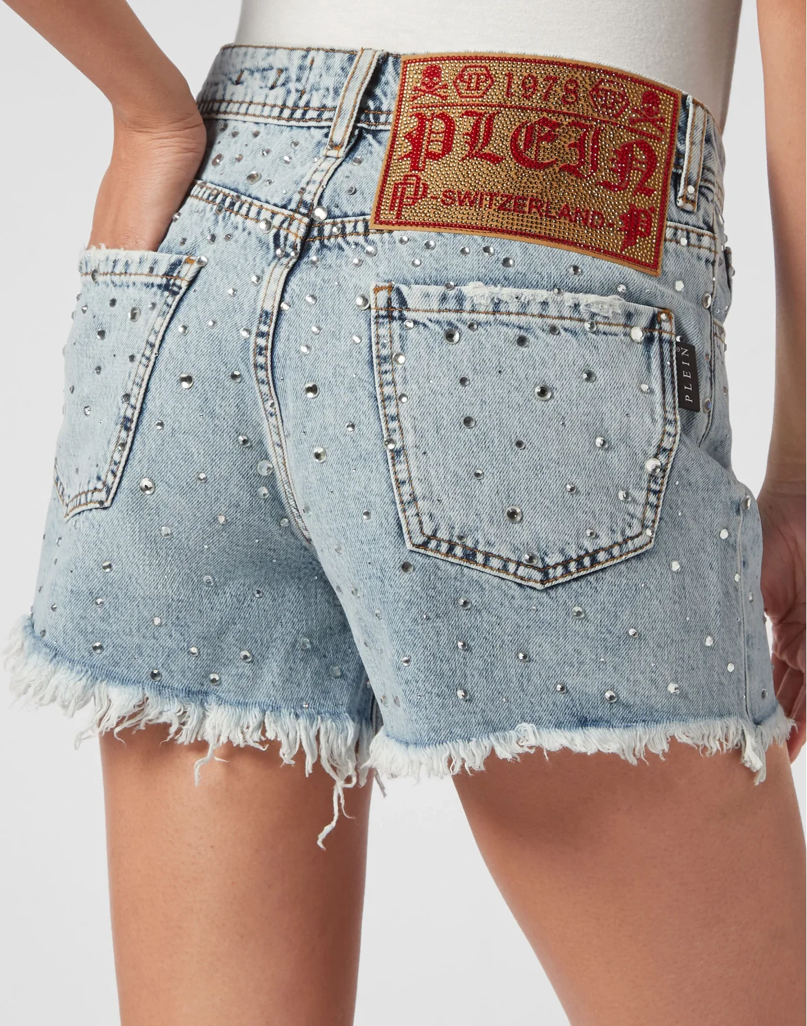 Denim Hot Pants Crystal Rain, цвет: Синий