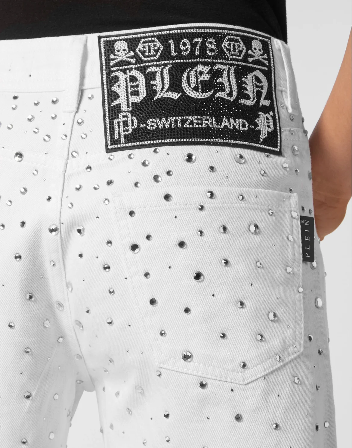 Denim Hot Pants Crystal Rain, цвет: Белый
