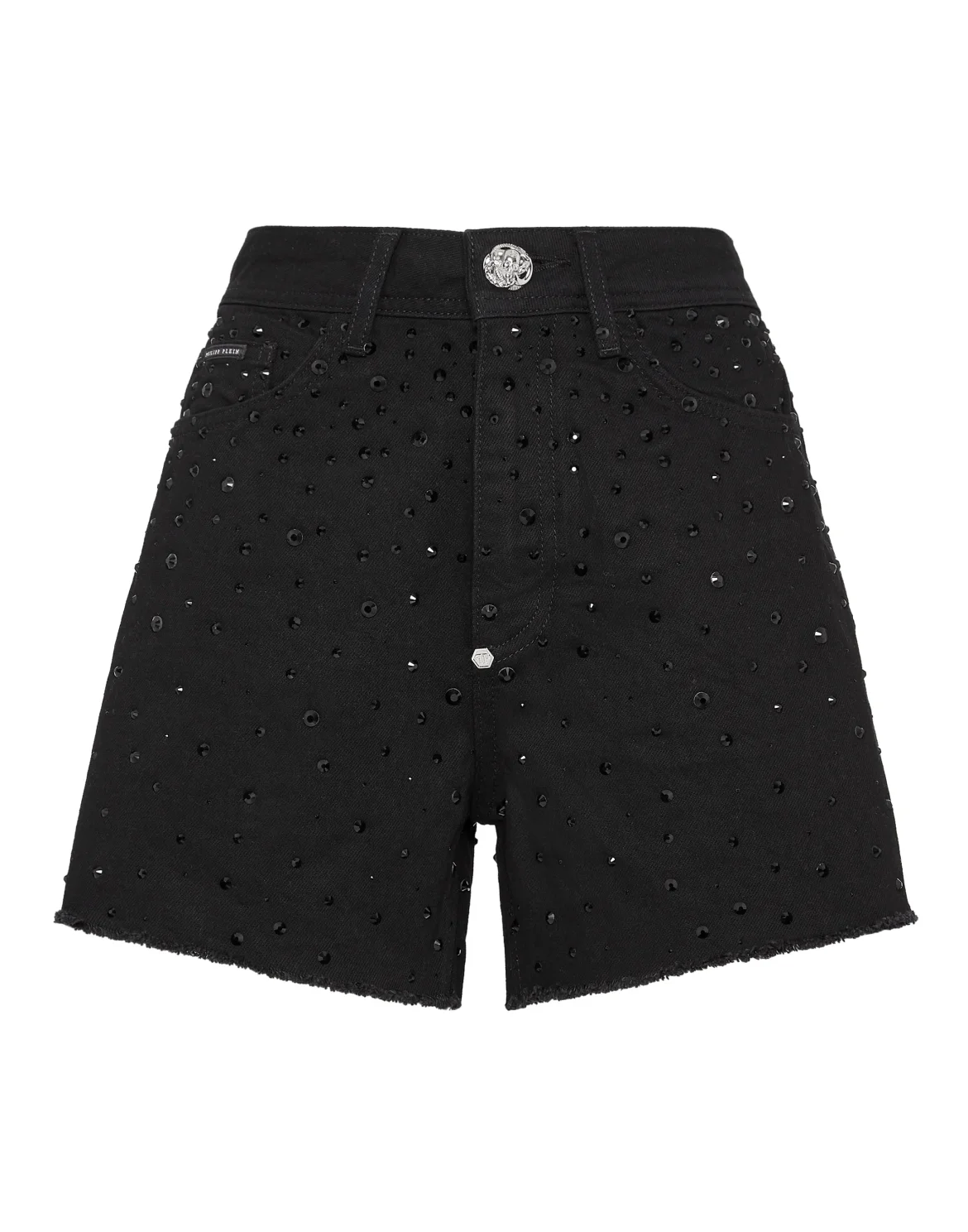 Denim Hot Pants Crystal Rain, цвет: Черный