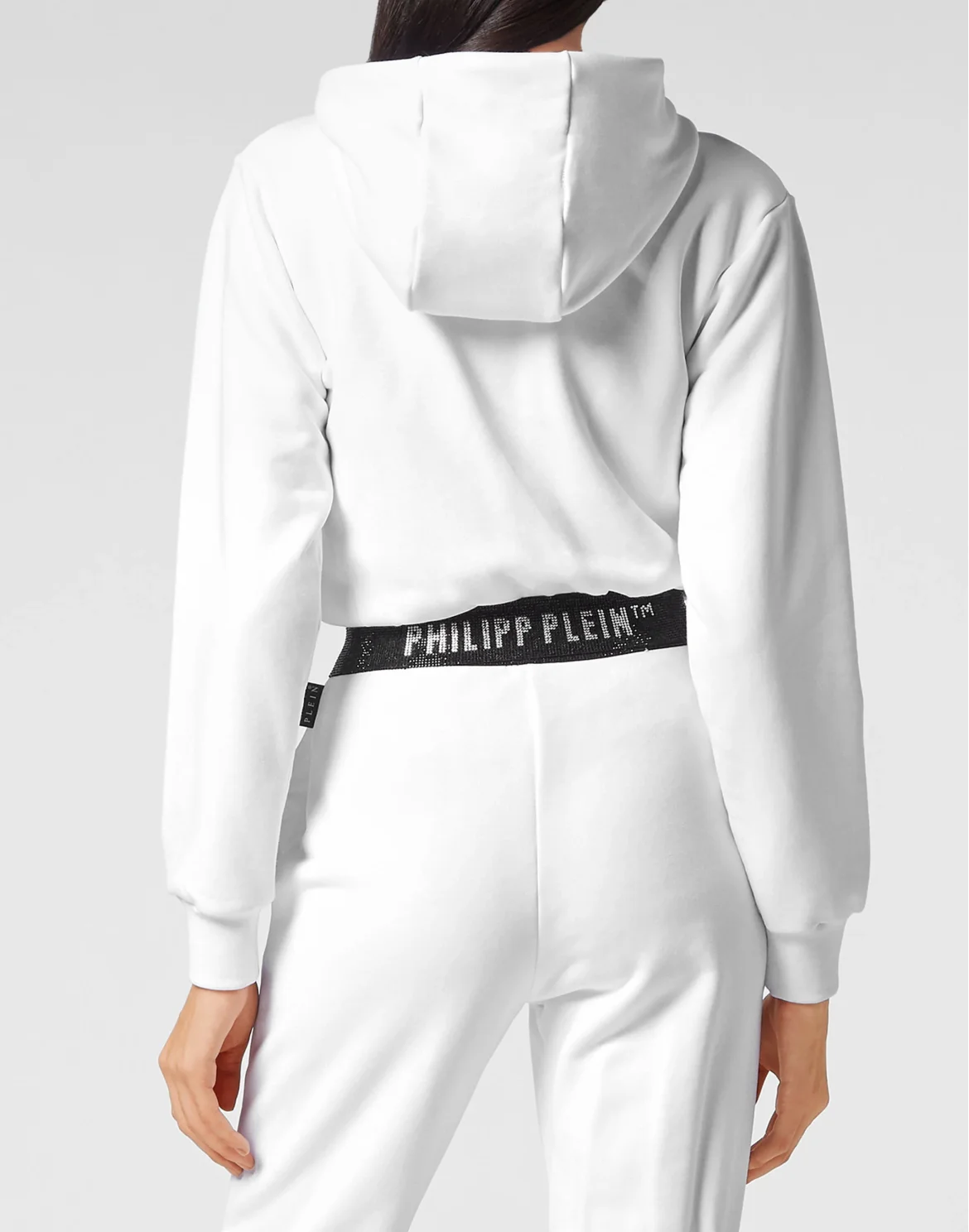 Cropped Hoodie Sweatjacket Stones, цвет: Белый