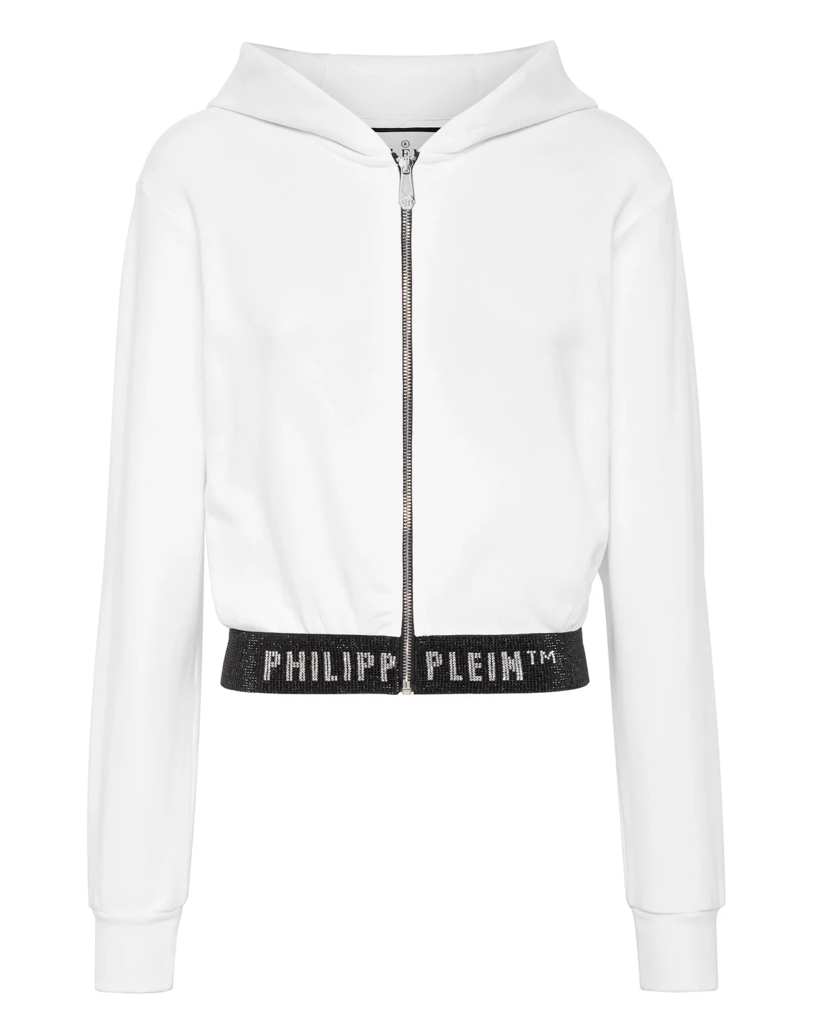 Cropped Hoodie Sweatjacket Stones, цвет: Белый