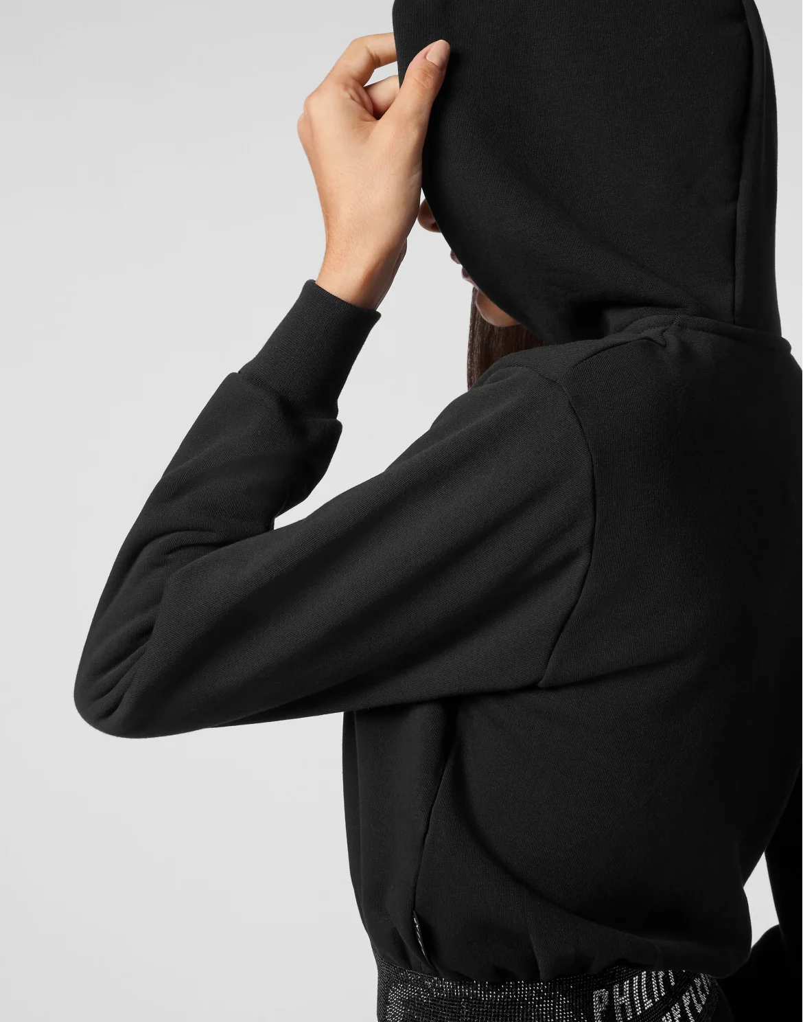 Cropped Hoodie Sweatjacket Stones, цвет: Черный