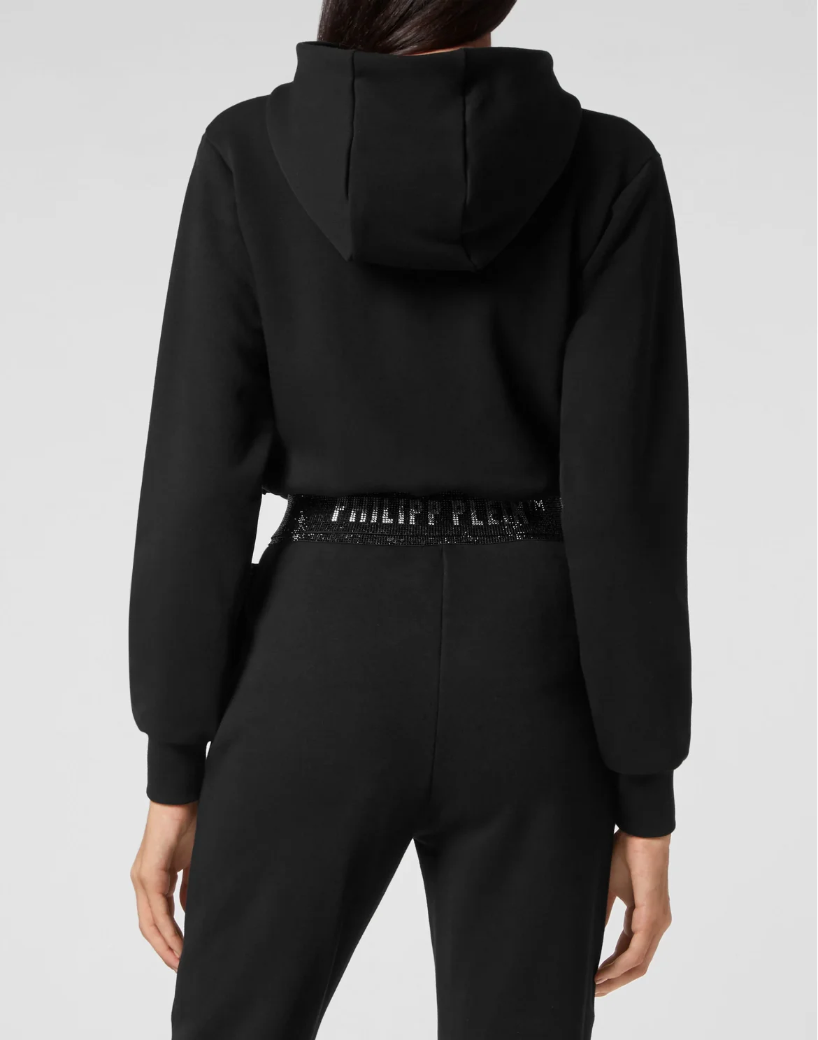 Cropped Hoodie Sweatjacket Stones, цвет: Черный