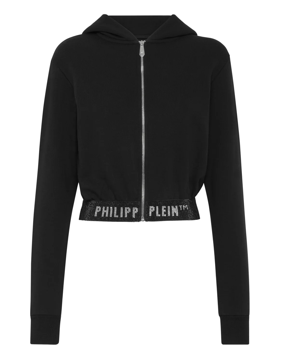 Cropped Hoodie Sweatjacket Stones, цвет: Черный