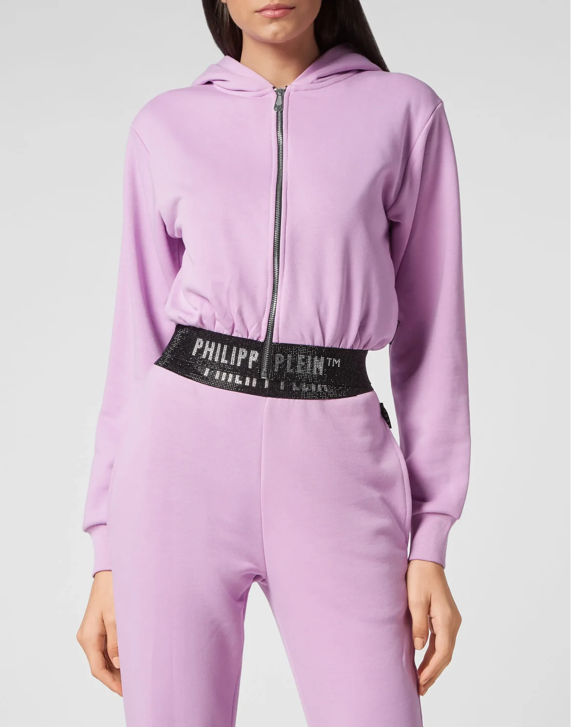 Cropped Hoodie Sweatjacket Stones, цвет: Розовый