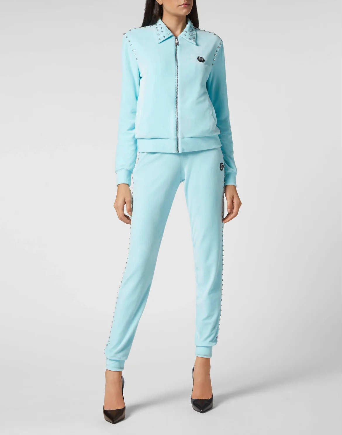 TRACKSUIT: ZIP-UP JACKET + JOGGING PANTS STONES, цвет: Голубой