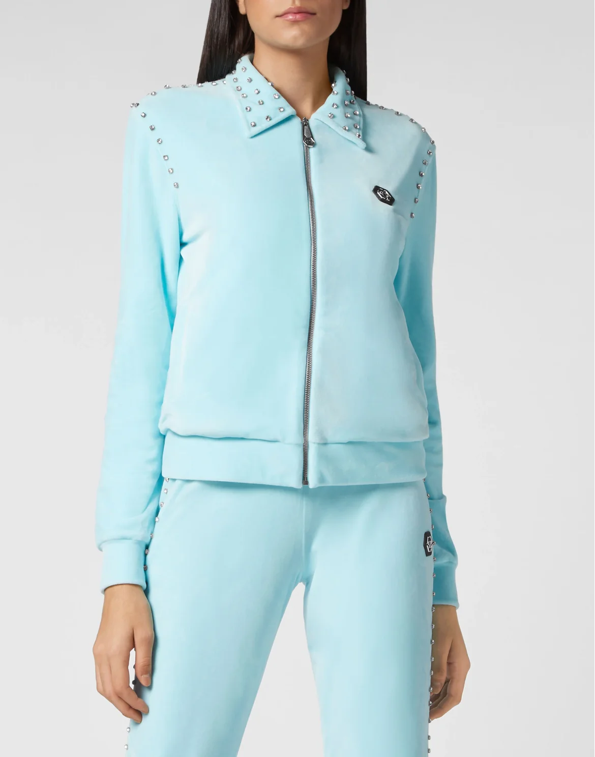 TRACKSUIT: ZIP-UP JACKET + JOGGING PANTS STONES, цвет: Голубой