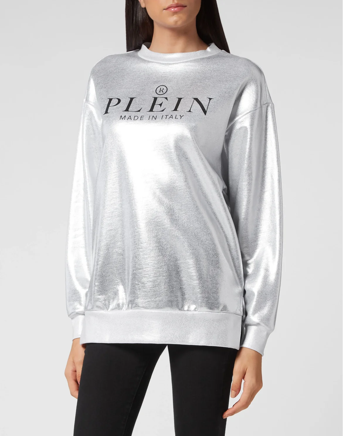 Sweatshirt LS Iconic Plein, цвет: Серебристый