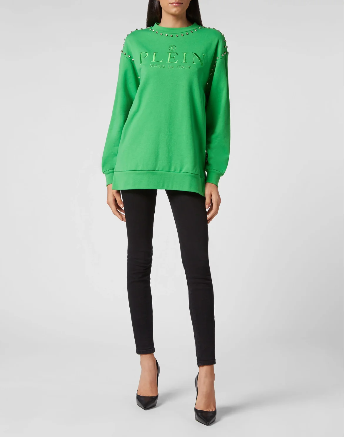 Oversize Sweatshirt LS Stones, цвет: Зеленый