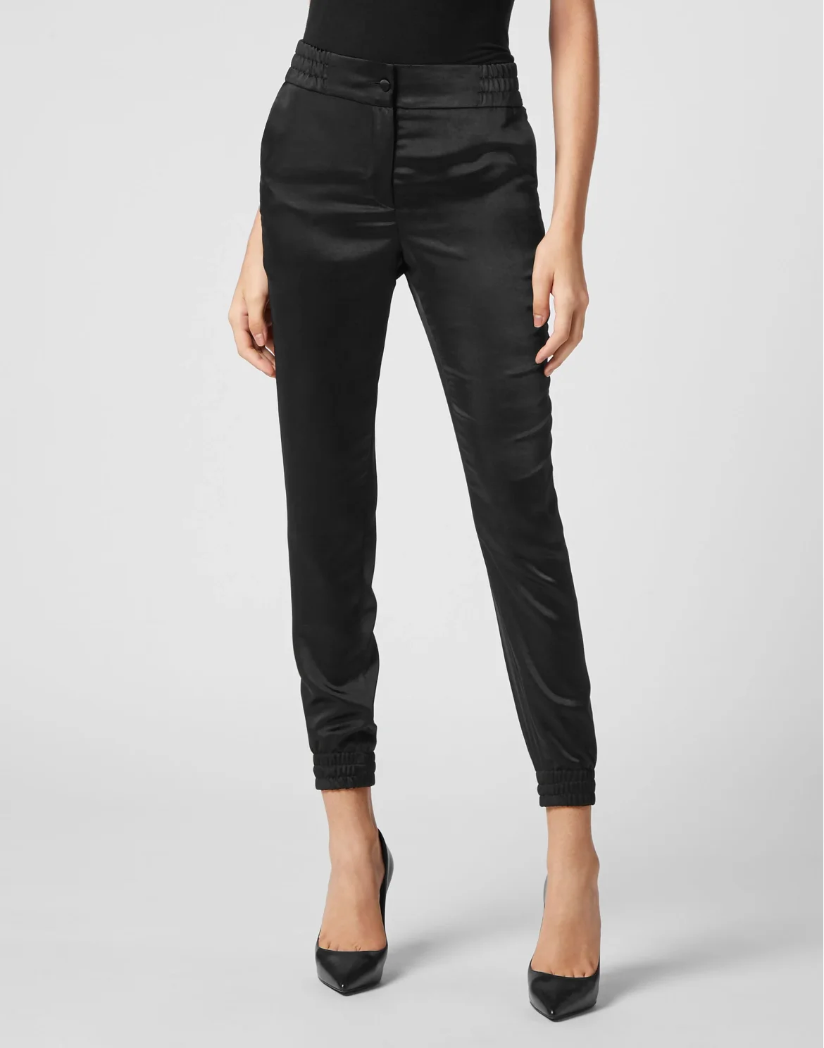 Satin Jogging Trousers, цвет: Черный