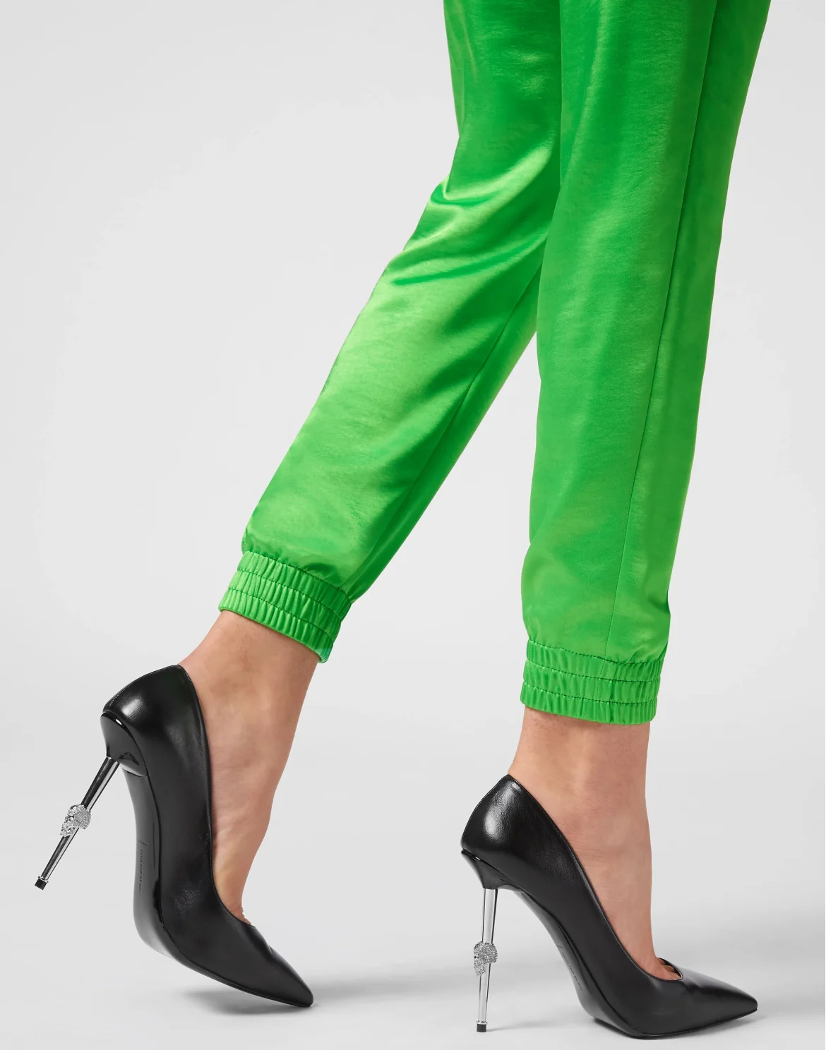 Satin Jogging Trousers, цвет: Зеленый