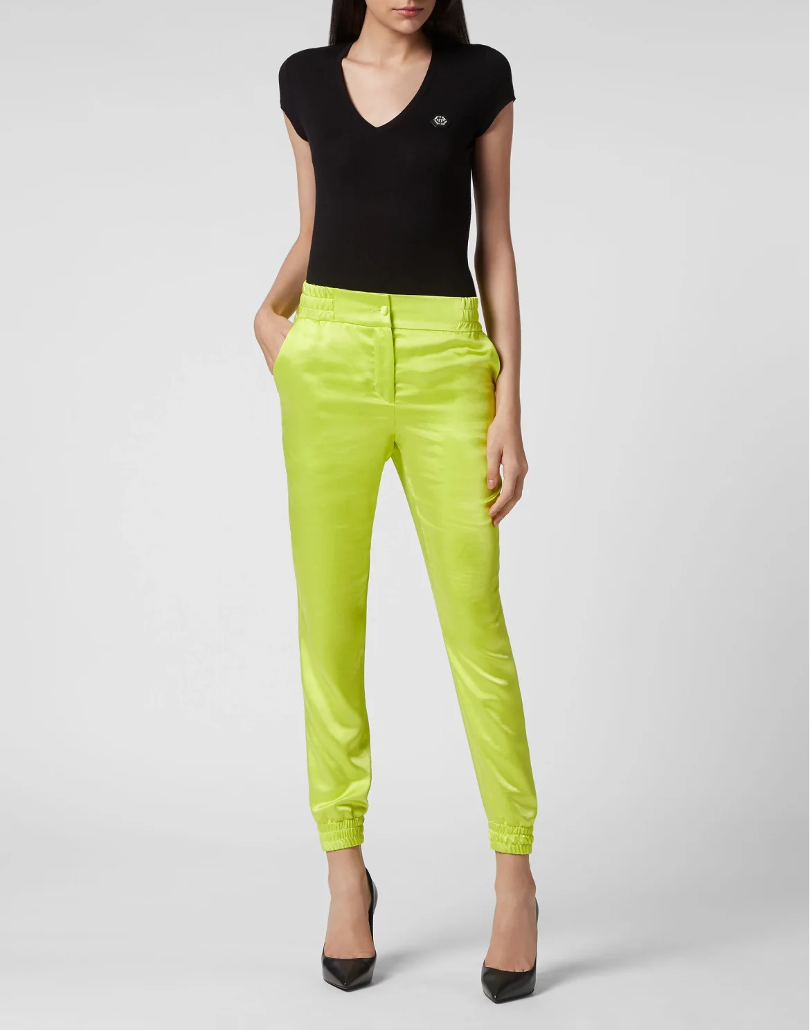 Satin Jogging Trousers, цвет: Желтый