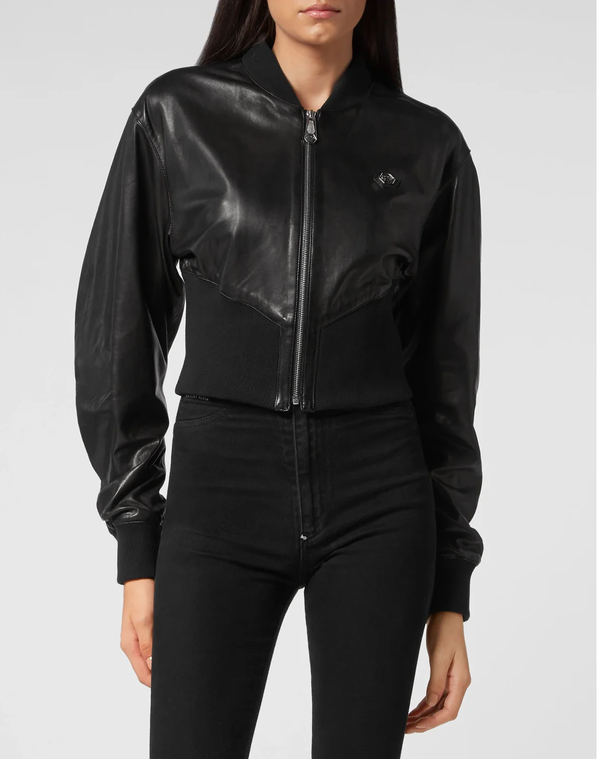 Leather Bomber, цвет: Черный