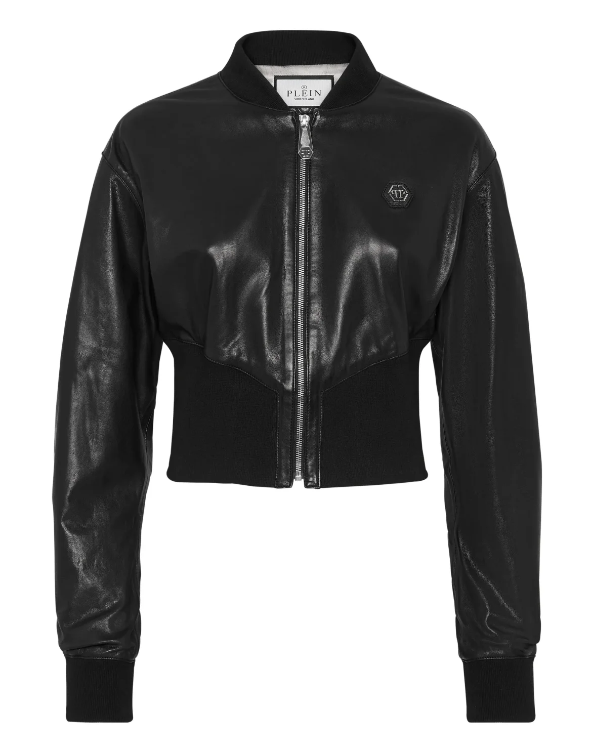 Leather Bomber, цвет: Черный