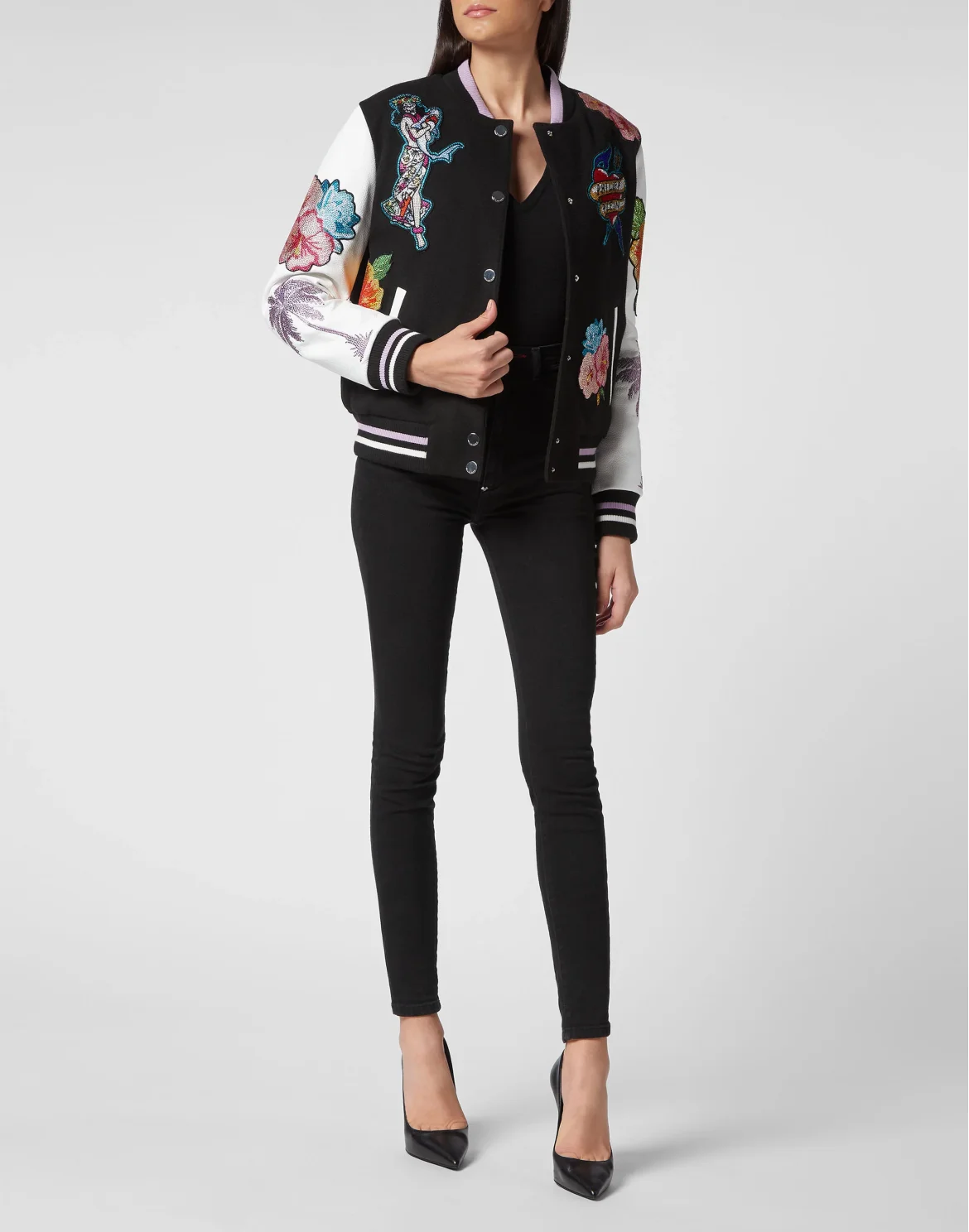 Leather Bomber Hawaii, цвет: Черный