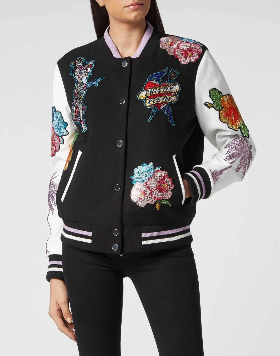 Leather Bomber Hawaii, цвет: Черный