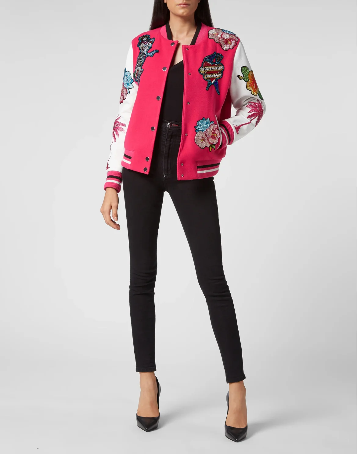 Leather Bomber Hawaii, цвет: Розовый