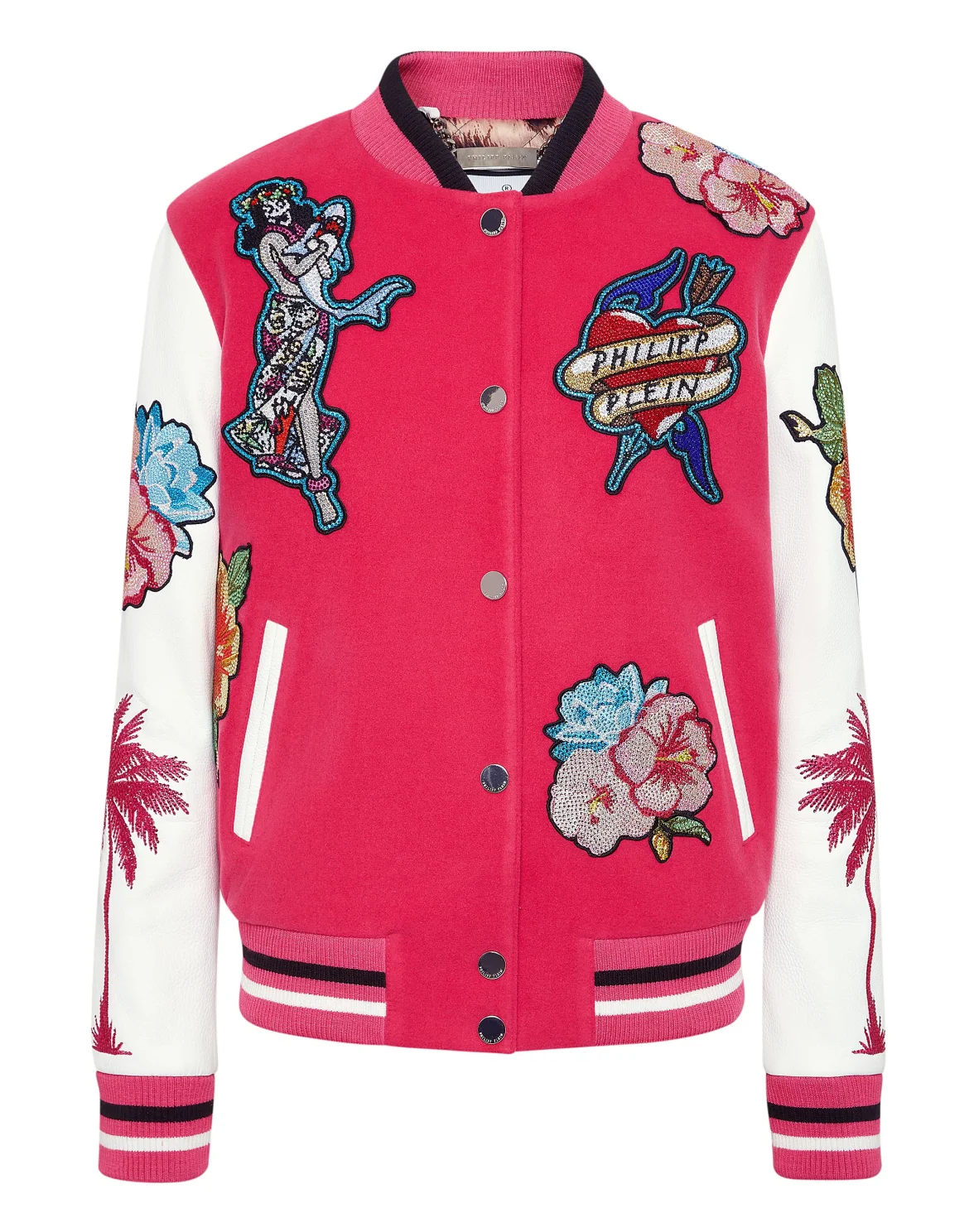 Leather Bomber Hawaii, цвет: Розовый