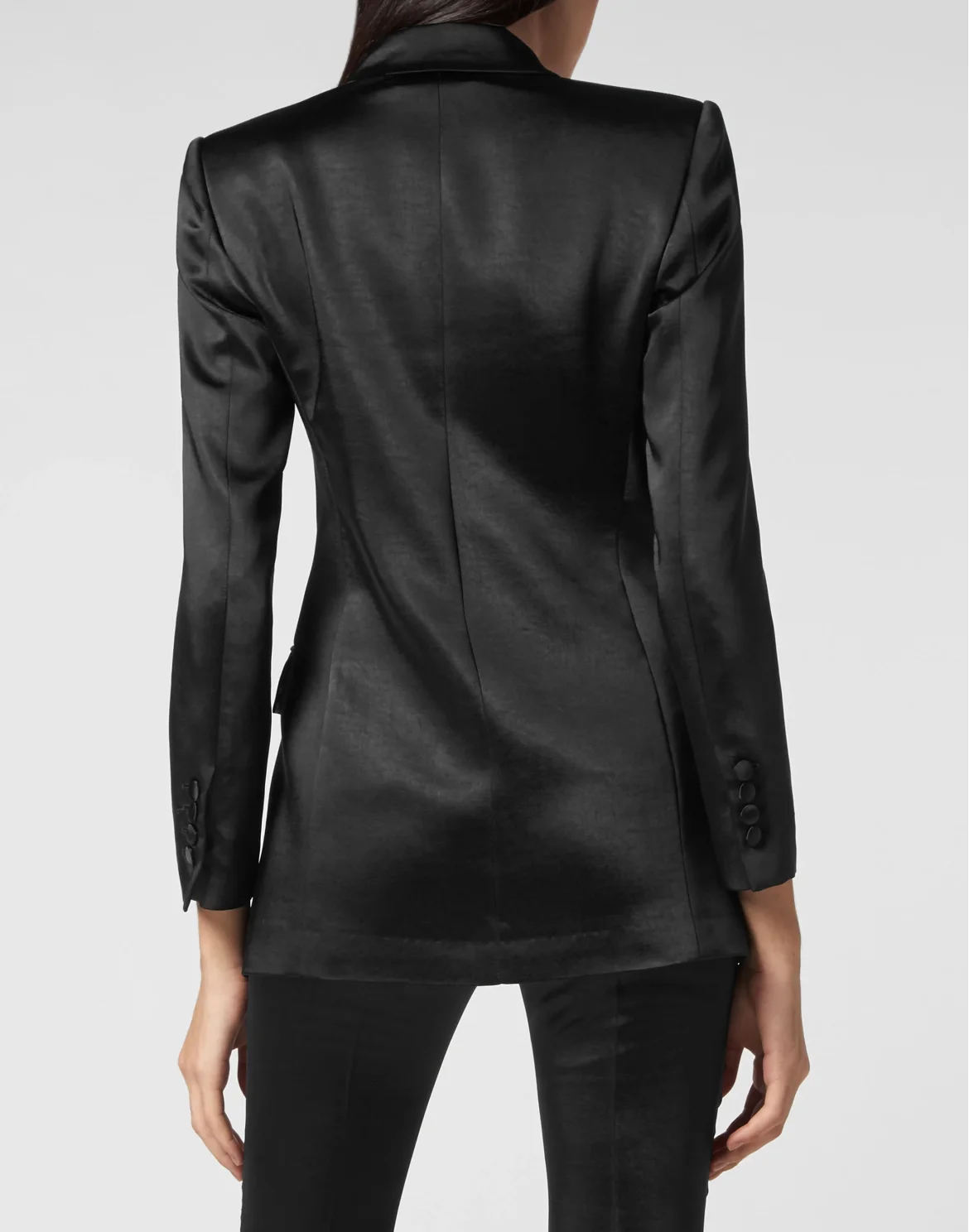 Satin Dandy Blazer, цвет: Черный