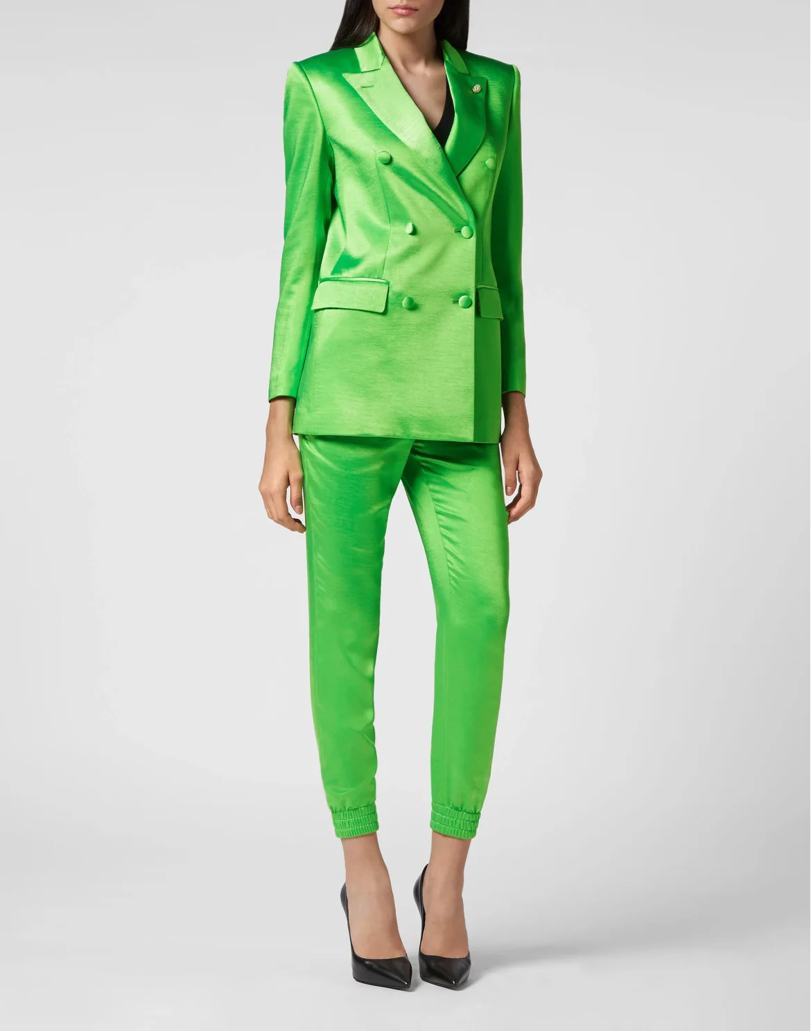 Satin Dandy Blazer, цвет: Зеленый