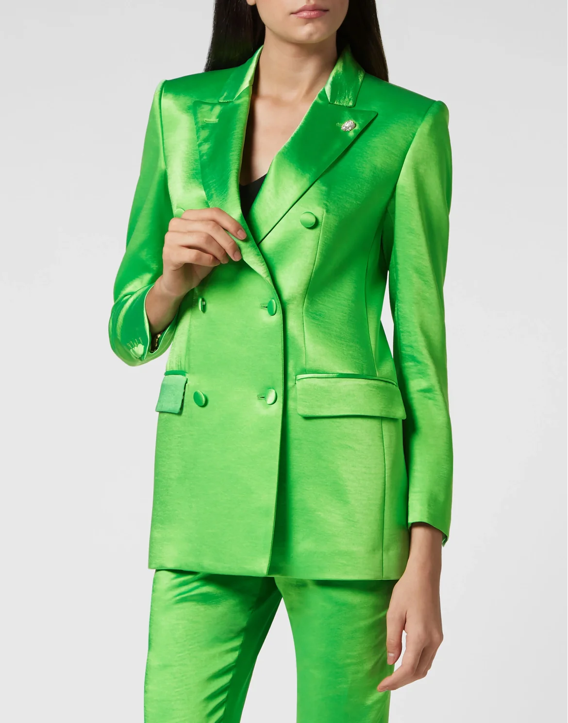 Satin Dandy Blazer, цвет: Зеленый