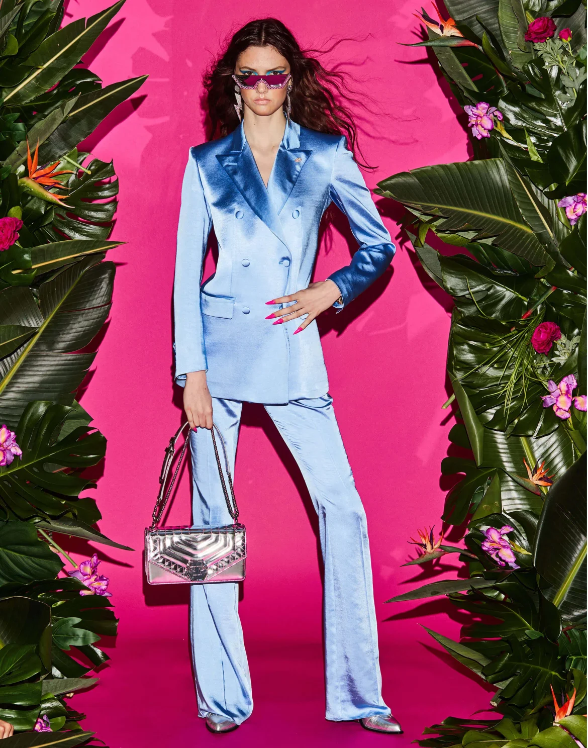 Satin Dandy Blazer, цвет: Голубой