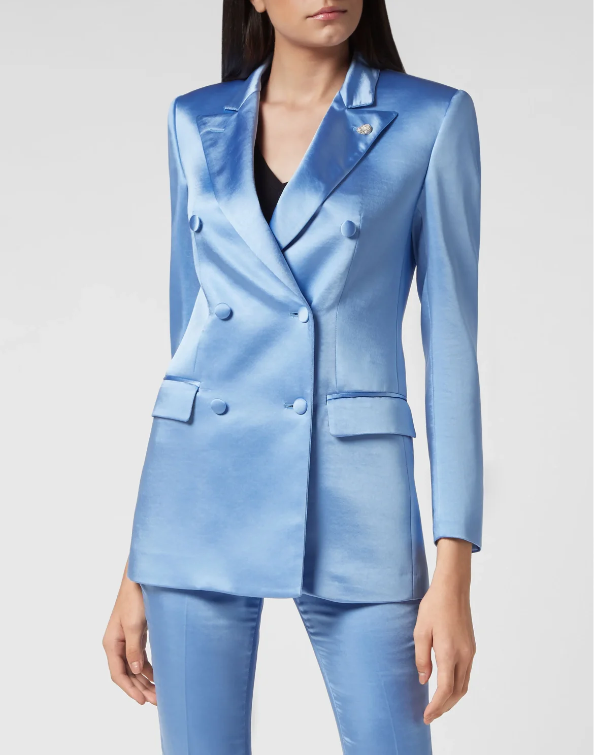 Satin Dandy Blazer, цвет: Голубой