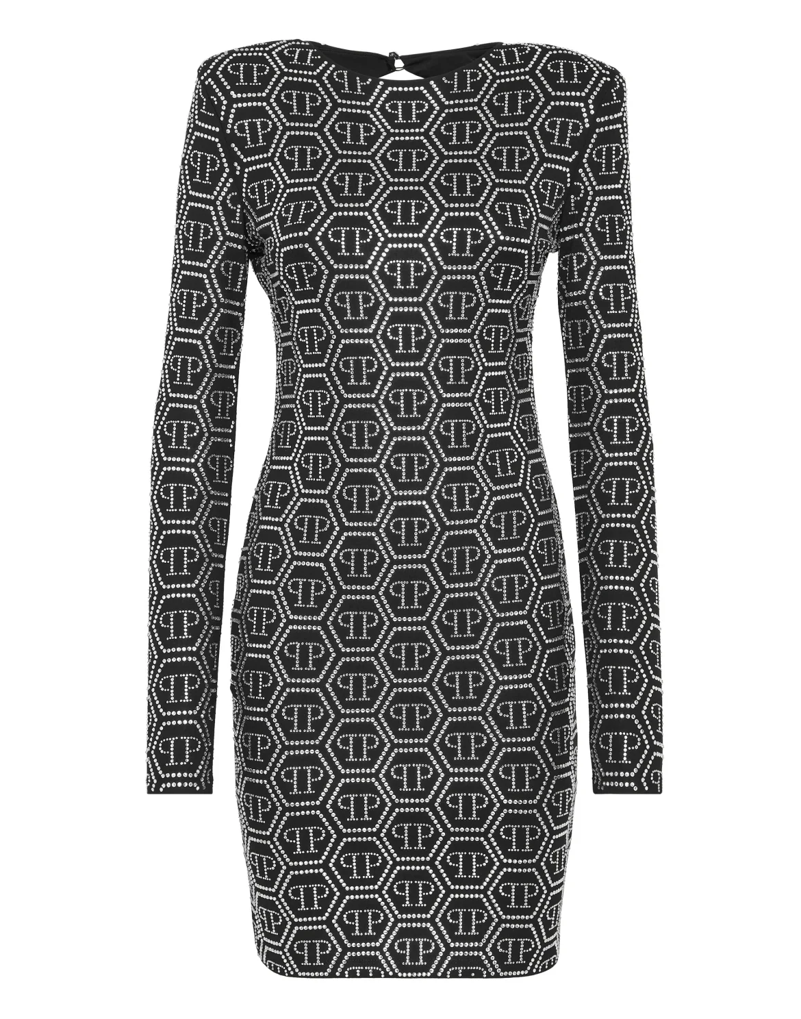 Mini Dress LS Monogram, цвет: Черный