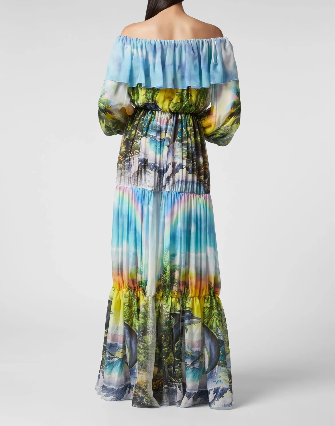 Long Dress Plisse Hawaii, цвет: Мультиколор