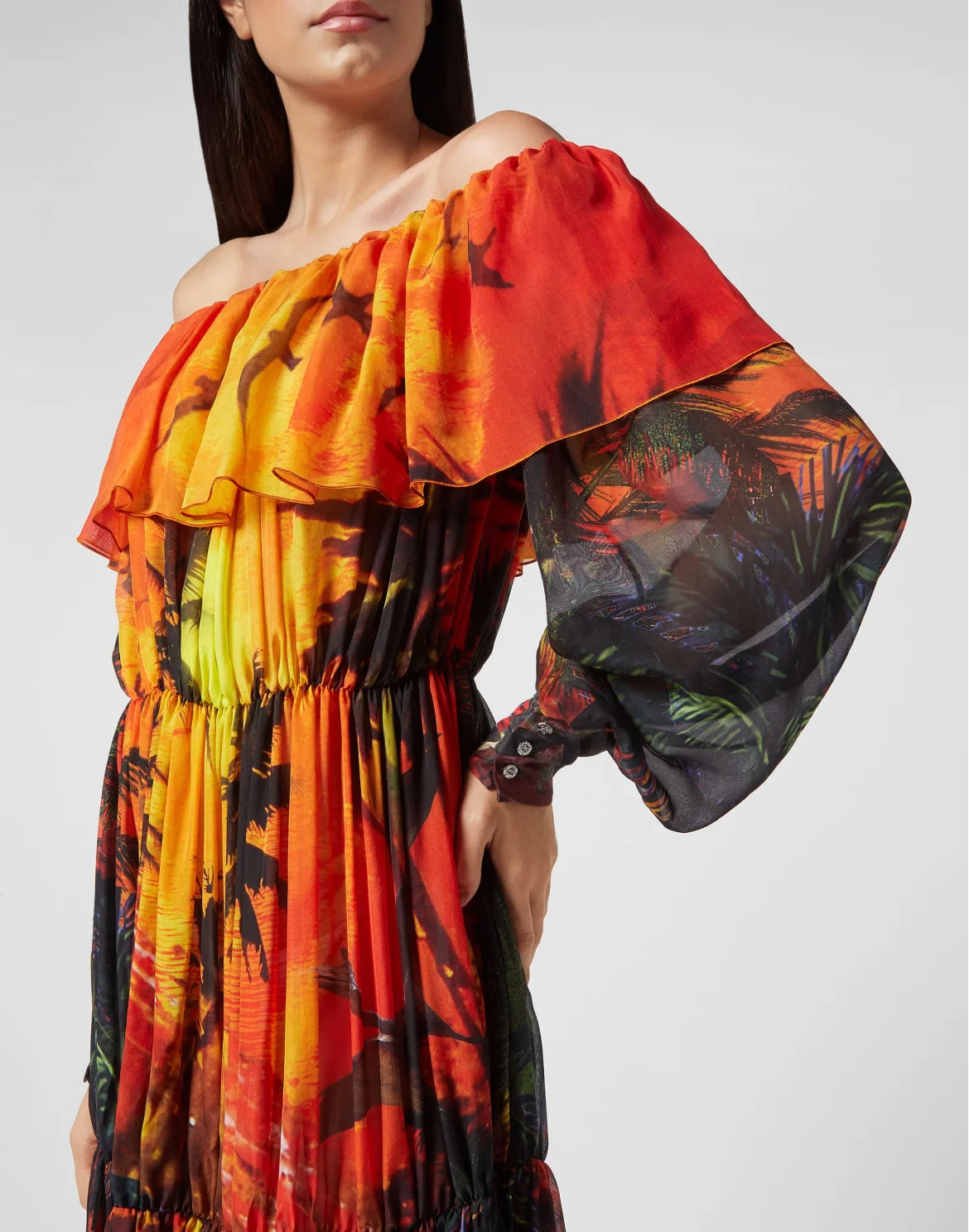 Long Dress Plisse Hawaii, цвет: Мультиколор