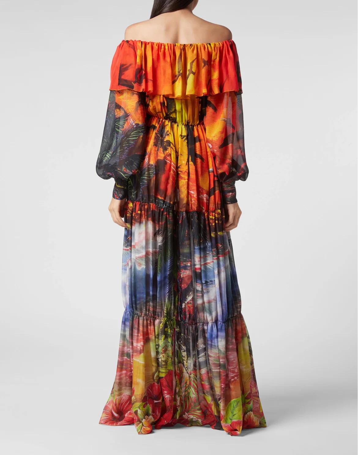 Long Dress Plisse Hawaii, цвет: Мультиколор