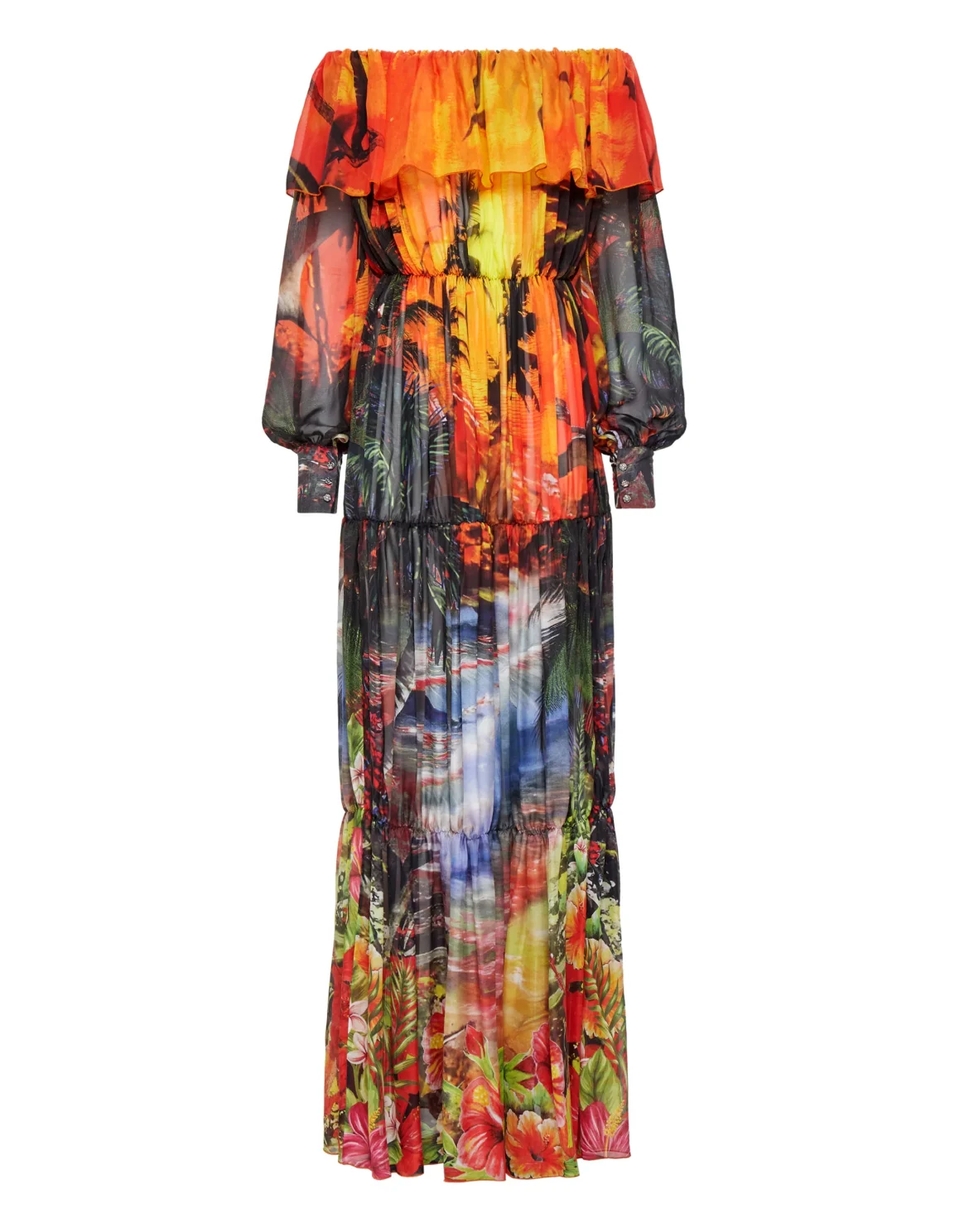 Long Dress Plisse Hawaii, цвет: Мультиколор