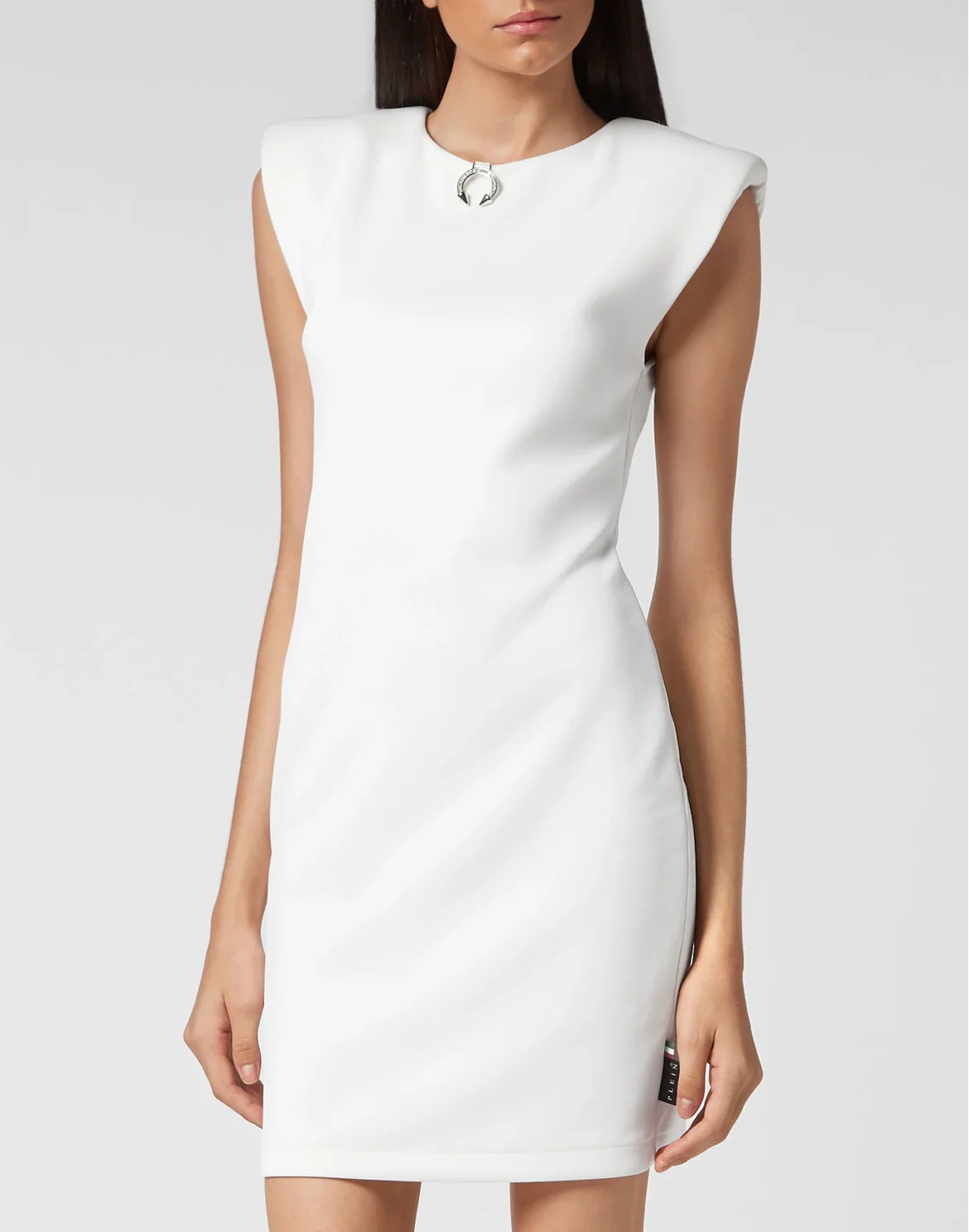 Shoulder Pad Dress Iconic Plein, цвет: Белый