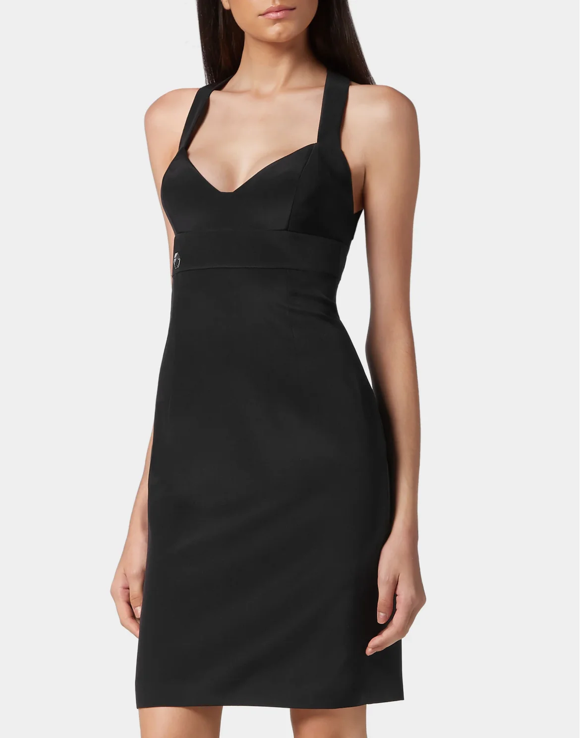 Silk Short Dress, цвет: Черный